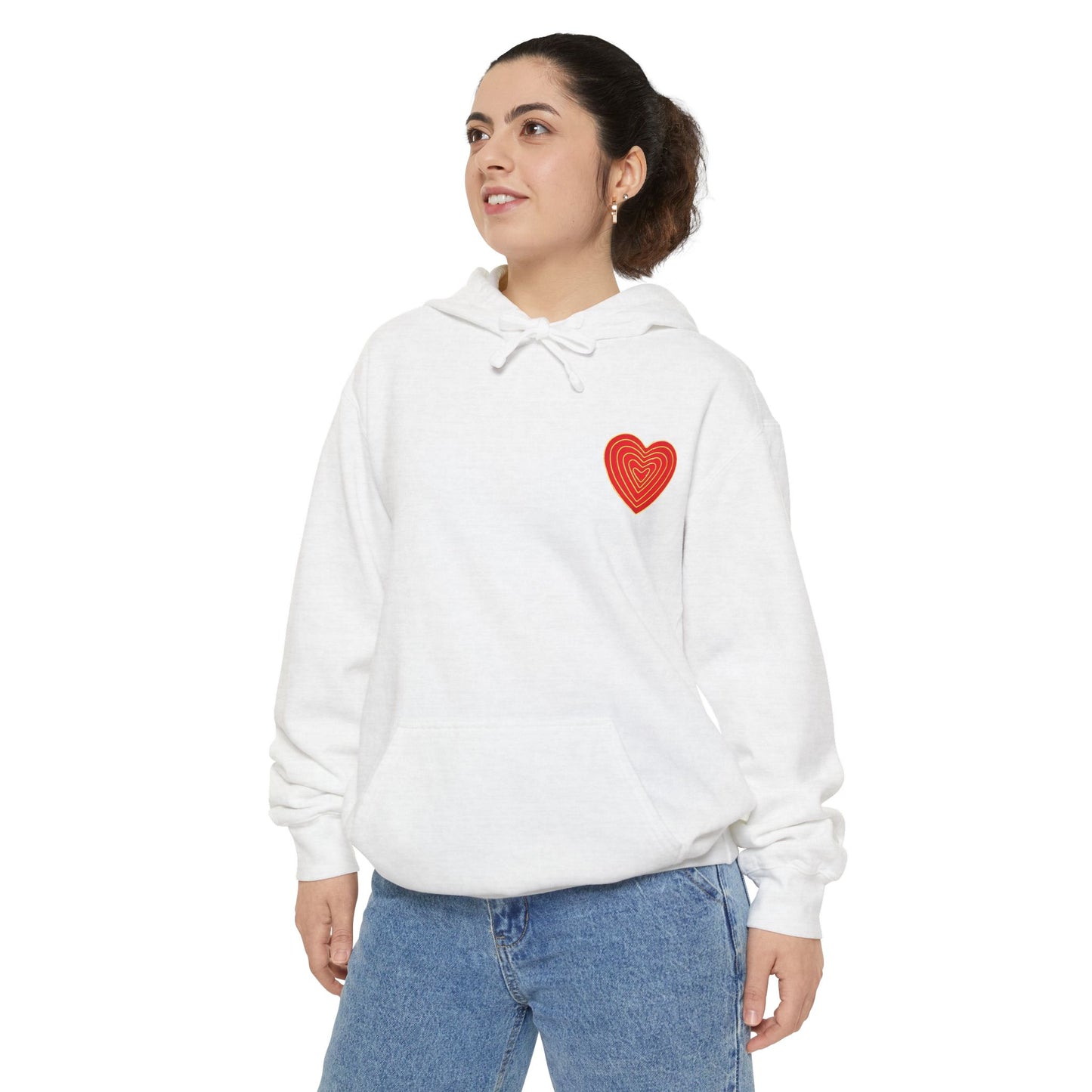 simple heart hoodie